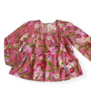 Matilda Jane Always Blooming Floral Pink Top Enchanted Garden Girls 8